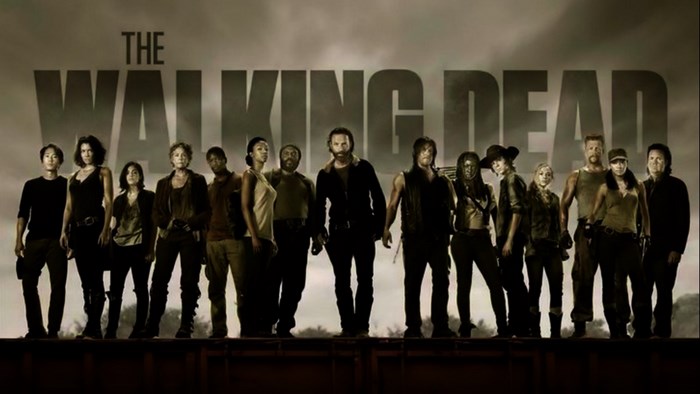 The Walking Dead cast standing together