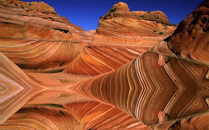 The Wave sandstone formations, Colorado Plateau