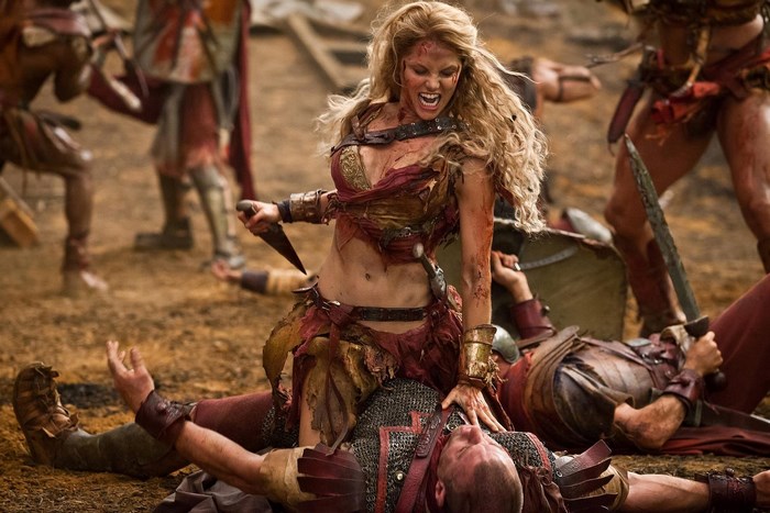 Woman fighting in Spartacus