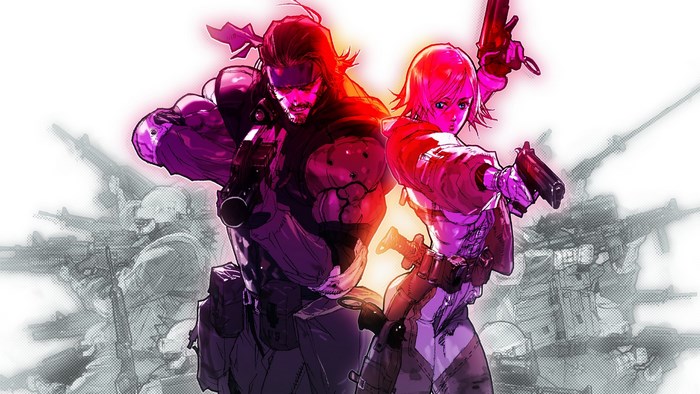Solid Snake and Meryl Silverburgh from Metal Gear Acid