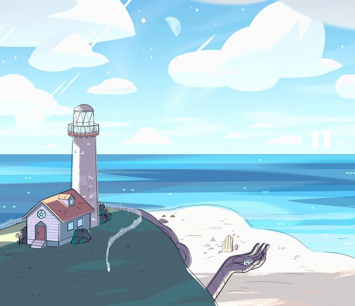 Steven Universe Lighthouse and Beach