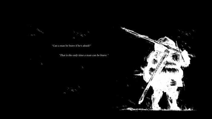 Dark Souls III quote with knight illustration