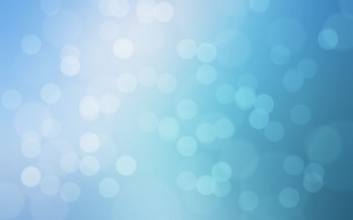 Light blue bokeh background