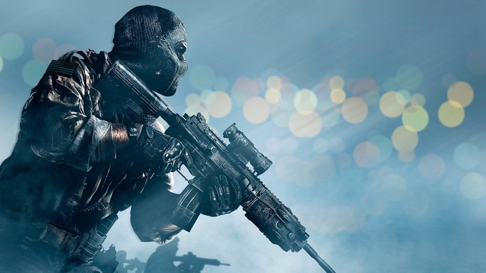 Call of Duty Ghosts Soldier Holding Tactical Rifle