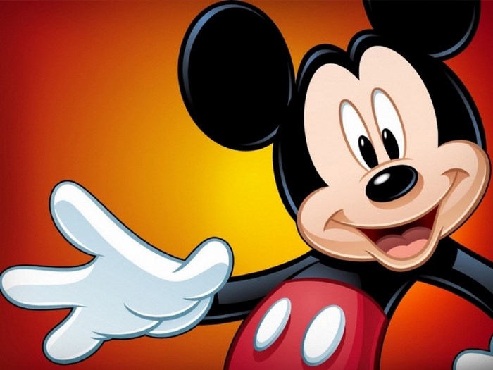 Mickey Mouse waving