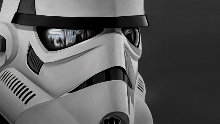 Stormtrooper helmet from Star Wars