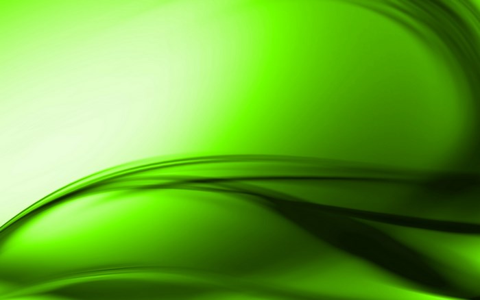 Abstract green flowing lines