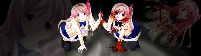 Anime girl covered in blood