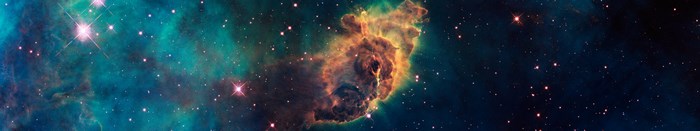 Nebula with stars widescreen