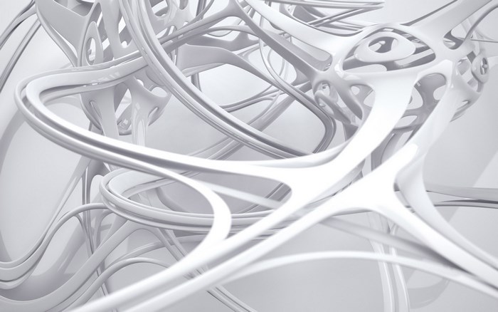 Abstract white organic structure