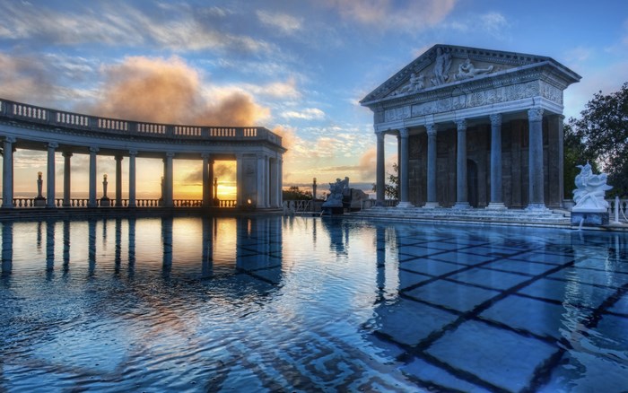 Hearst Castle Neptune Pool at Sunrise