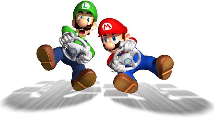 Mario and Luigi from Mario Kart Wii
