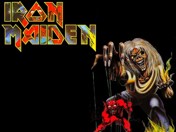 Iron Maiden Album Cover Featuring Eddie and Devil Puppet