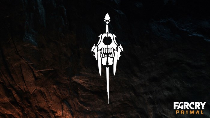 Far Cry Primal Logo on Dark Rock