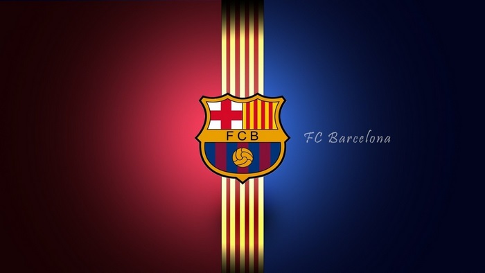 FC Barcelona Crest with Red and Blue Stripes