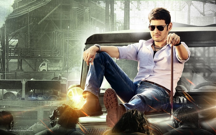 Mahesh Babu sitting on a vehicle