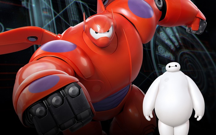 Baymax and Fredzilla from Big Hero 6
