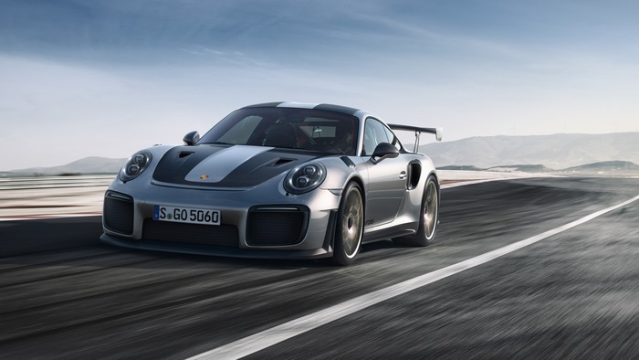 Porsche 911 GT2 RS on a Racetrack