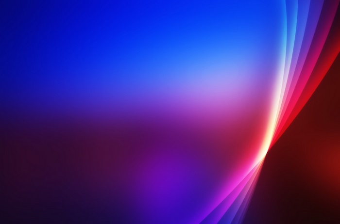 Abstract blue and red light streaks