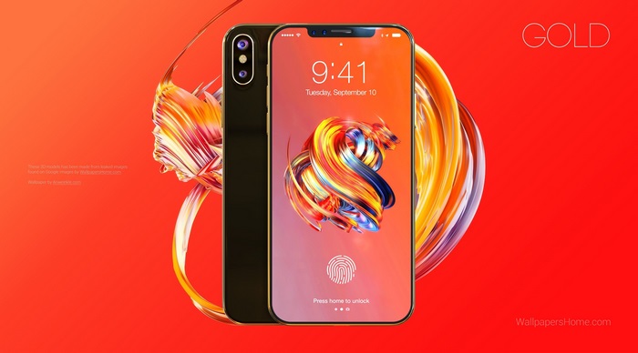Gold iPhone X 4K