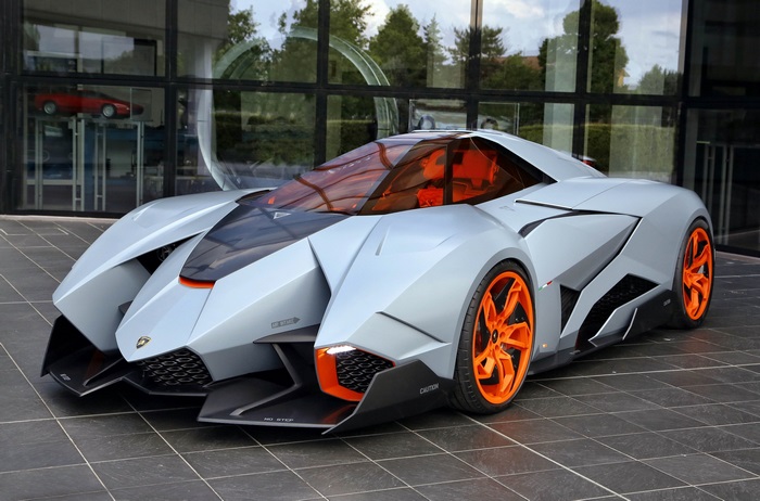 Lamborghini Egoista 4K Supercar with Orange Details