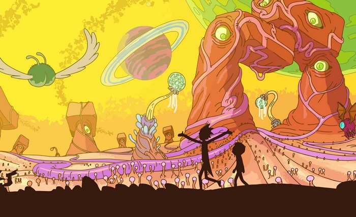 Rick and Morty 4K alien landscape