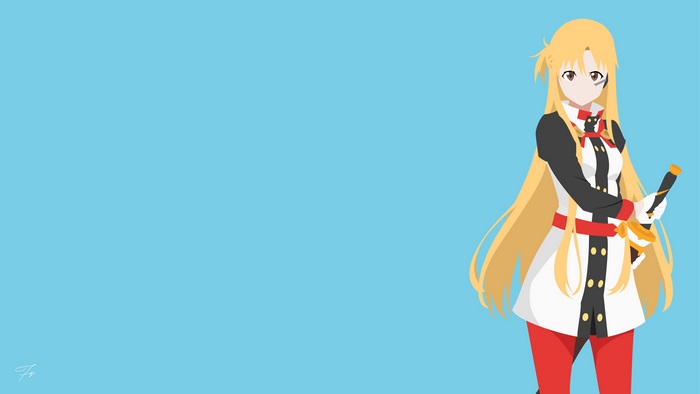 Anime girl with sword 4K