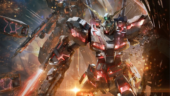 4K Gundam Versus Mech in Intense Battle Scene