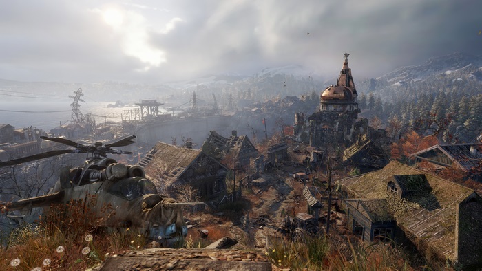 4K Scenic View of Metro Exodus Post-Apocalyptic Village