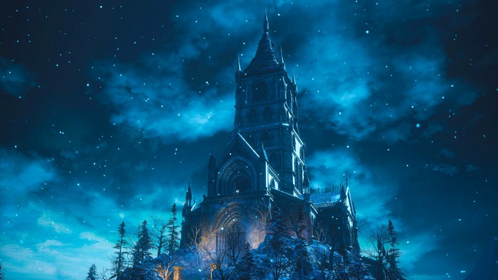 Dark Souls III 4K Gothic Castle at Night