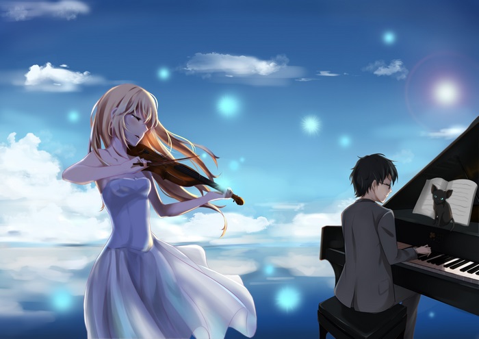 Kaori Miyazono and Kousei Arima from Your Lie in April