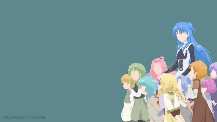Anime characters from SukaSuka 4K
