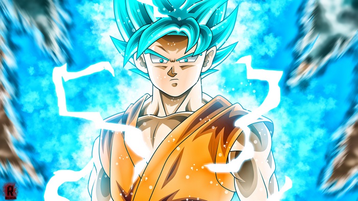 Dragon Ball Super Goku Blue Aura 4K