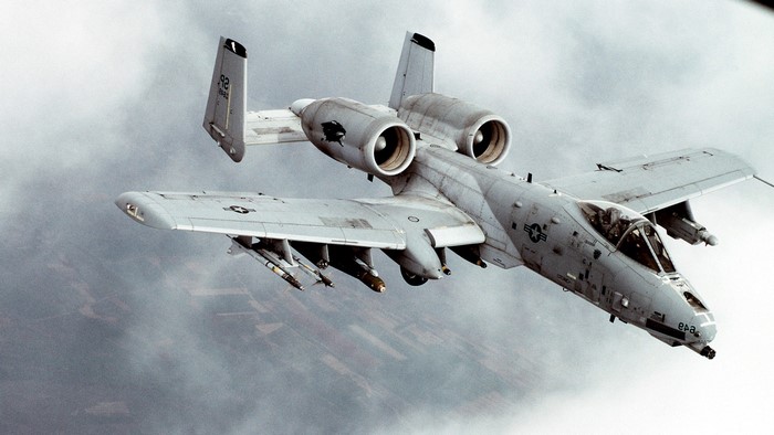 A-10 Warthog Military Fighter Jet in Flight