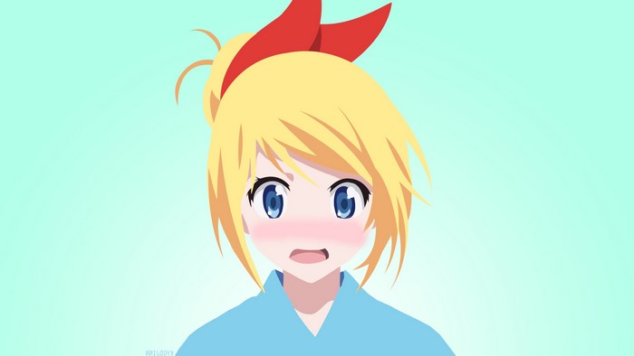 Chitoge Kirisaki from Nisekoi blushing