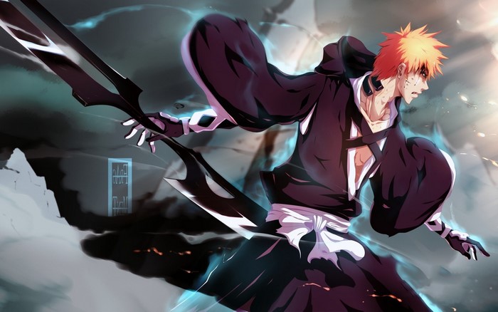 Ichigo Kurosaki from Bleach with a sword