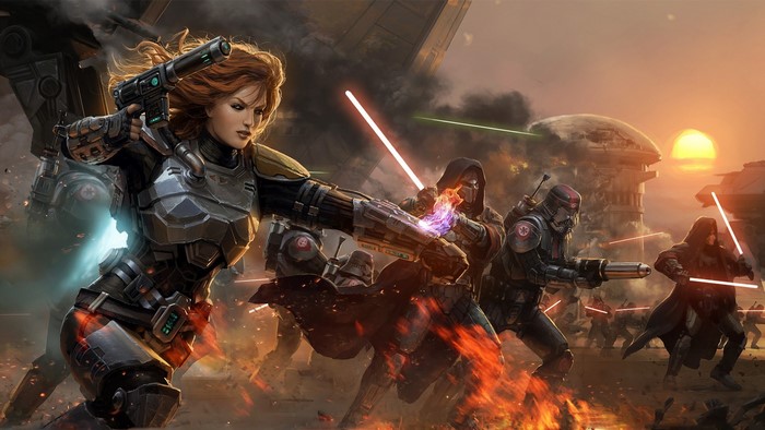 Star Wars: The Old Republic battle scene