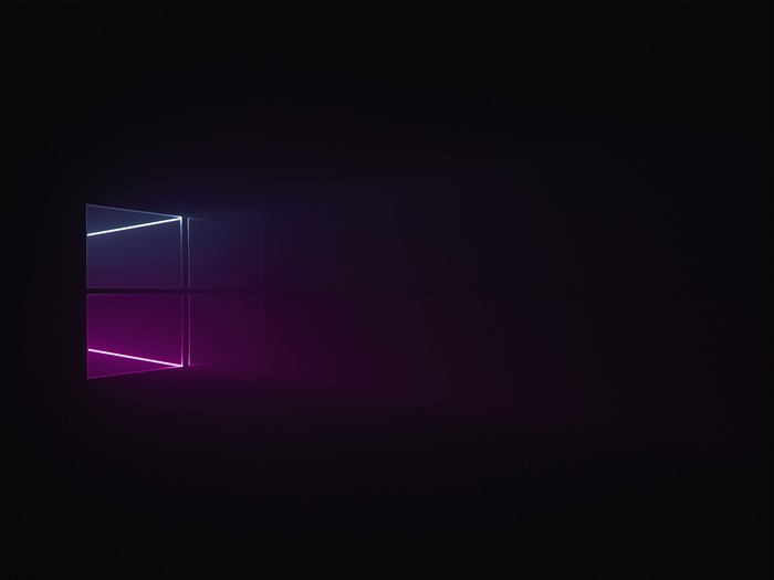 Windows 10 abstract neon logo