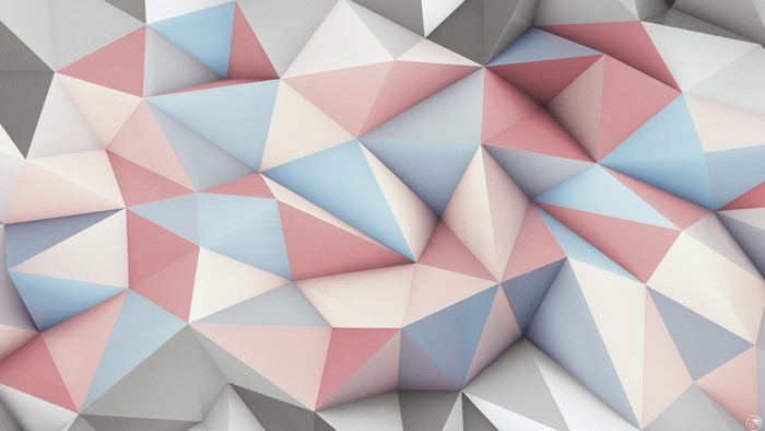 Abstract 3D geometric low poly digital art