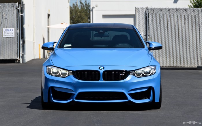 Blue BMW M4 Front View