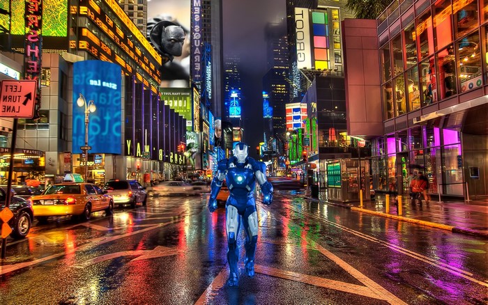 Iron Man in Times Square, New York City
