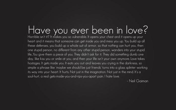 Love Quote by Neil Gaiman