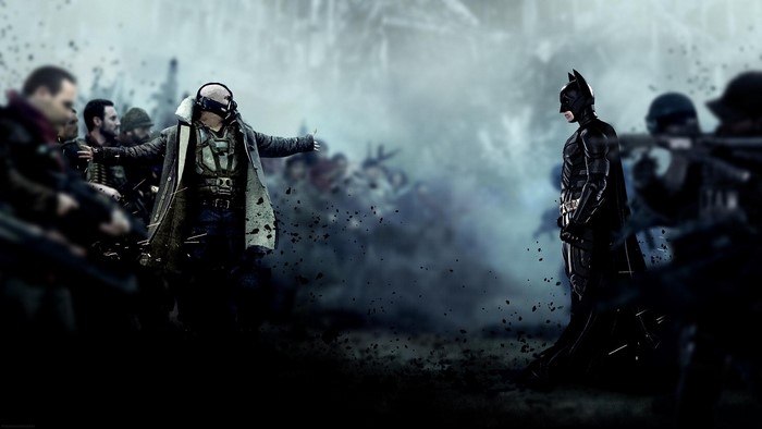 Batman and Bane from The Dark Knight Rises