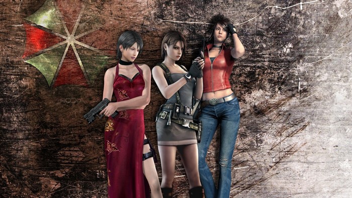 Ada Wong, Jill Valentine, and Claire Redfield from Resident Evil