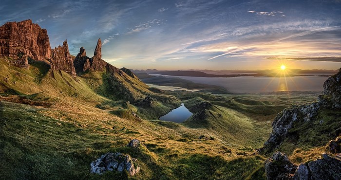 Sunrise over the Old Man of Storr, Skye Island, Scotland