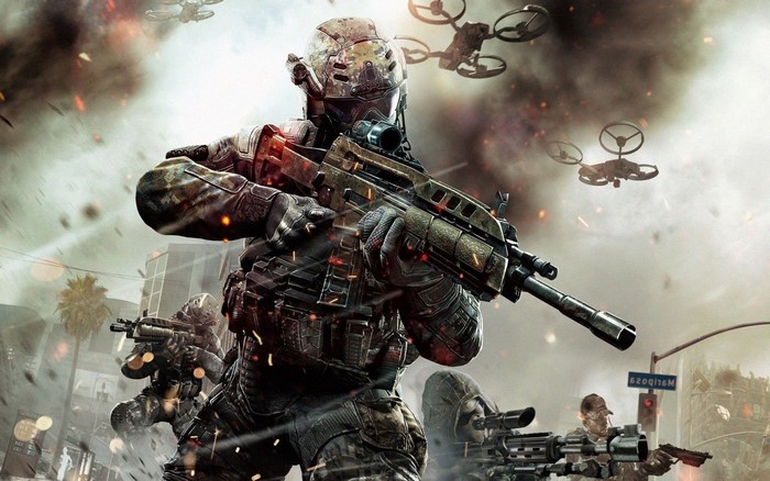 Soldiers with drones in Call of Duty: Black Ops