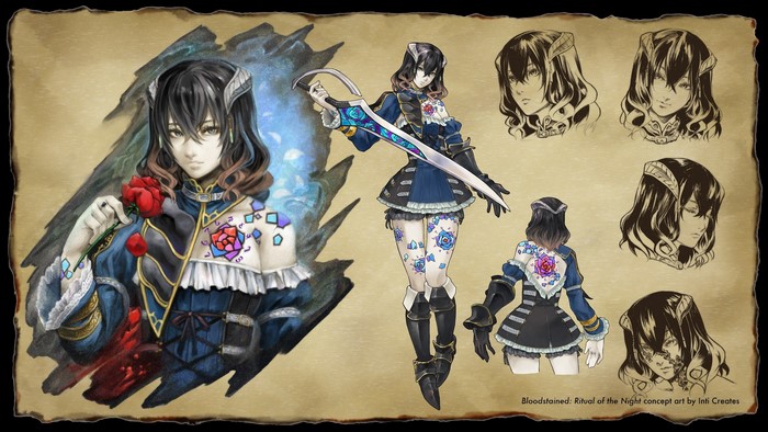 Miriam from Bloodstained: Ritual of the Night concept art