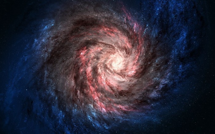 Spiral galaxy in deep space