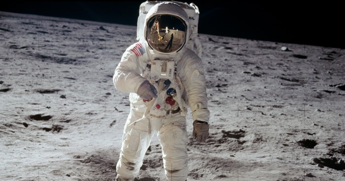 Astronaut on the Moon from Apollo Mission