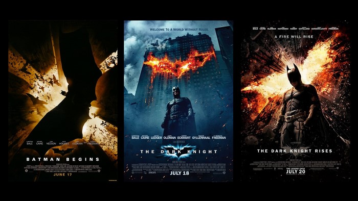 The Dark Knight Trilogy: Batman Begins, The Dark Knight, The Dark Knight Rises